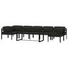 vidaXL loungesæt til haven 8 dele med hynder aluminium antracitgrå