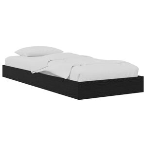 vidaXL Gulvsengramme Sort eg 80 x 200 cm Konstrueret tr&aelig;