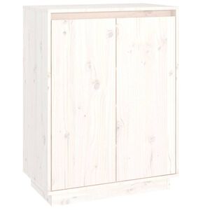 vidaXL skoreol 60x35x80 cm massivt fyrretr&aelig; hvid
