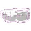 vidaXL sofas&aelig;t til haven 7 dele med hynder polyrattan sort