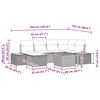 vidaXL Havesofa S&aelig;t med pude 7 pcs Sort 55 x 62 x 69 cm Poly rattan