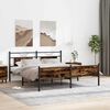 vidaXL sengeramme uden madras 180x200 cm metal røget egetræsfarve