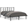 vidaXL sengeramme med sengegavl 140x200 cm metal sort