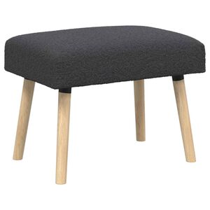 vidaXL b&aelig;nk Ensfarvet M&oslash;rkegr&aring; 60 x 40 x 45 cm Boucl&eacute;