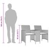 vidaXL 2-personers havesofa med bord og skamler polyrattan grå