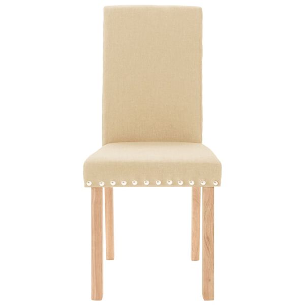 vidaXL spisebordsstole 4 stk. stof cremefarvet