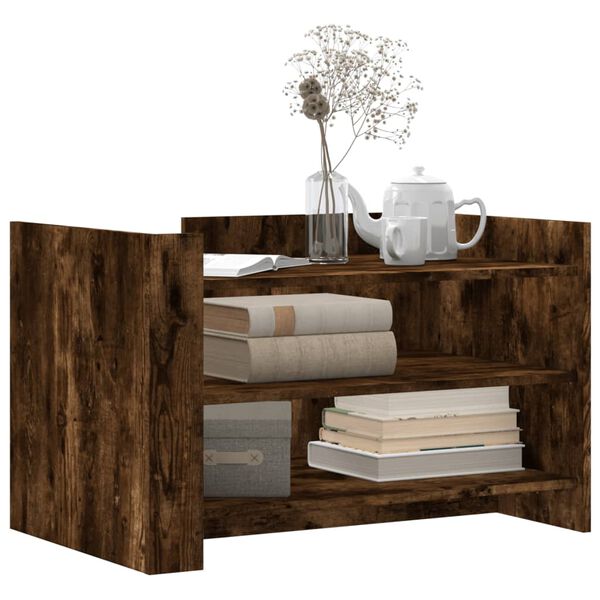 vidaXL sofabord 80x50x50 cm konstrueret træ røget egetræsfarve