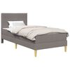 vidaXL Sengestel Gr&aring;brun 100 x 200 cm Polyester