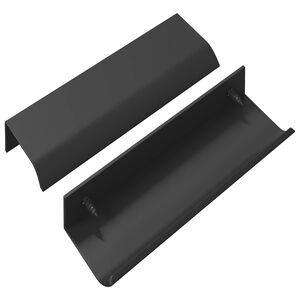 vidaXL H&aring;ndtag 2 stk. Sort 120 x 39.6 x 17 mm Aluminium