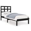 vidaXL sengeramme 90x200 cm massivt tr&aelig; sort