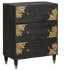 vidaXL Sideboard Sort 60 x 33 x 75 cm Massivt mangotr&aelig;