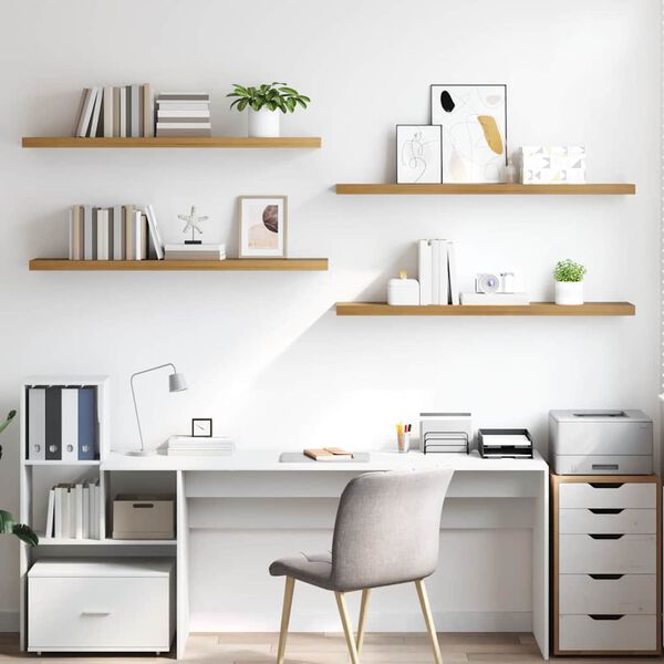 vidaXL V&aelig;ghylde 4 pcs Brun 120 x 23,5 x 4 cm Konstrueret tr&aelig;