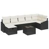 vidaXL Sofa S&aelig;t 8 stk. Sort polyrattan