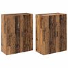 vidaXL V&aelig;gmonteret skab 2 pcs Gammelt tr&aelig; 69,5 x 34 x 90 cm