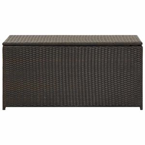 vidaXL opbevaringskasse til haven 100x50x50 cm polyrattan brun