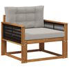 vidaXL Udend&oslash;rs Mellem Sofa Naturlig og Lys gr&aring; 83 x 91 x 73 cm