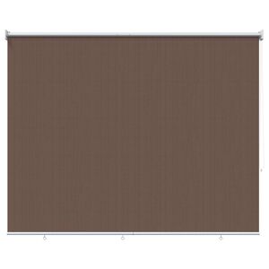 vidaXL Udend&oslash;rs rullesk&aelig;rm 90% UV blok Gr&aring;brun 180 x 140 cm HDPE
