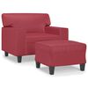 vidaXL sofastol med fodskammel 60 cm kunstl&aelig;der Vinr&oslash;d