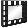 vidaXL Spejlskab Sort eg 91 x 15 x 76,5 cm Konstrueret tr&aelig;