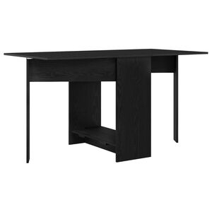 vidaXL Spisebord 138 x 70 x 73,5 cm Konstrueret tr&aelig; Sort eg