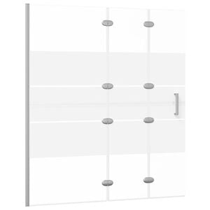 vidaXL foldbar bruseafsk&aelig;rmning 120x140 cm sikkerhedsglas hvid