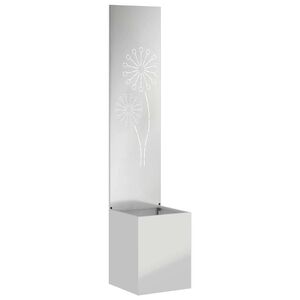 vidaXL Have privatliv sk&aelig;rm S&oslash;lv 32 x 32 x 150 cm Galvaniseret st&aring;l