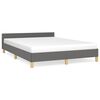 vidaXL sengeramme uden madras 140x190 cm stof m&oslash;rkegr&aring;