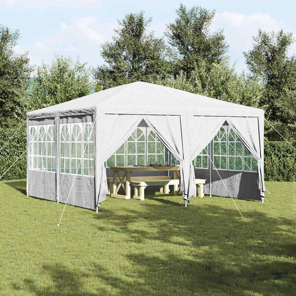 vidaXL Party Tent Hvid 400 x 400 x 266 cm Polyethylen