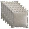 vidaXL Pudebetr&aelig;k 6 stk. HOUTEN Lysegr&aring; 50 x 50 cm Chenille Stof