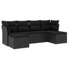 vidaXL sofas&aelig;t til haven 6 dele med hynder polyrattan sort