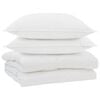 vidaXL Dyne med pude 3 pcs Hvid Mikrofiber
