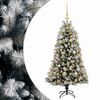 vidaXL Kunstigt h&aelig;ngslet juletr&aelig; med julekugler 120 cm 150 LED'er