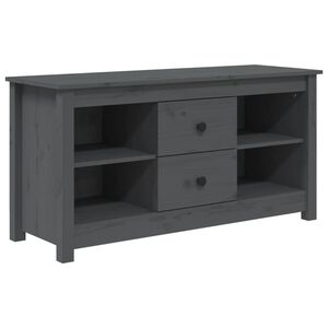 vidaXL tv-bord 103x36,5x52 cm massivt fyrretr&aelig; gr&aring;