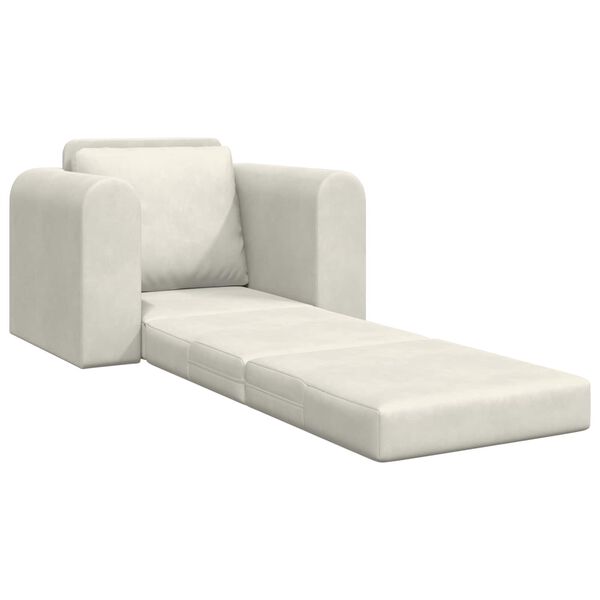 vidaXL Sovesofa Creme 98 x 71 x 83 cm Fl&oslash;jl