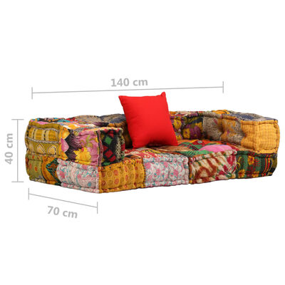 vidaXL modulært sofasæt i 6 dele stof patchwork