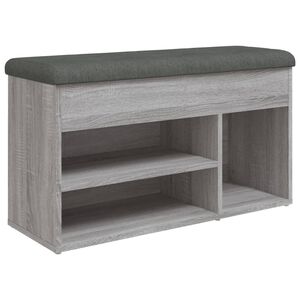 vidaXL skob&aelig;nk 82x32x45,5 cm konstrueret tr&aelig; gr&aring; sonoma-eg