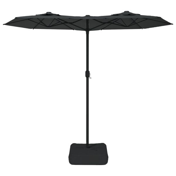 vidaXL parasol m. dobbelt parasoldug 316x145 cm antracitgr&aring;