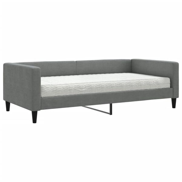 vidaXL daybed med madras 100x200 cm stof mørkegrå