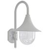 vidaXL havev&aelig;glampe E27 42 cm aluminium hvid