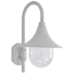 vidaXL havev&aelig;glampe E27 42 cm aluminium hvid