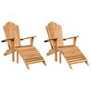 vidaXL Adirondack-stol 2 pcs Brun 137 x 77 x 95 cm Massiv Teaktr&aelig;
