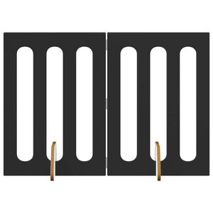 vidaXL Foldbar hundeg&aring;rd 2 pcs Sort Eg 100,5 x 38 x 70 cm