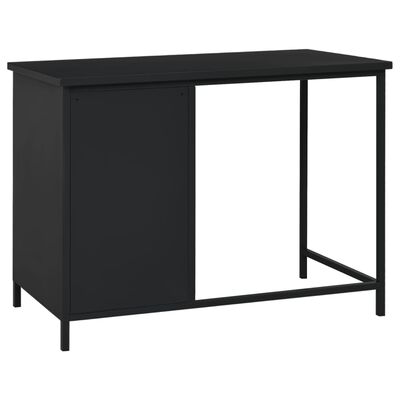 skrivebord med skuffer 105x52x75 cm stål sort vidaXL.dk