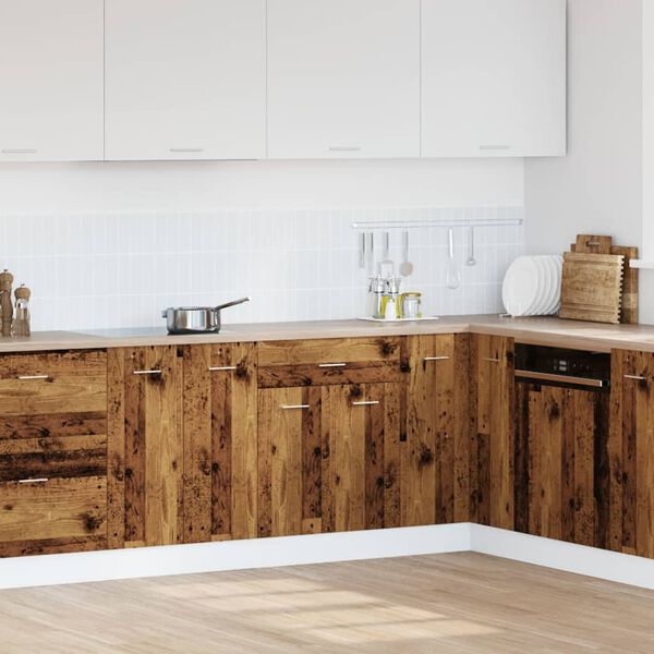 vidaXL skuffebundskab "Lyon" gammelt tr&aelig; 60x46x81,5 cm konstrueret tr&aelig;