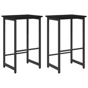 vidaXL Barb&aelig;nk 2 stk. Sort eg 40 x 32 x 74 cm Konstrueret tr&aelig;