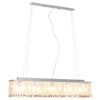 vidaXL loftslampe med krystalperler 104 cm E14 s&oslash;lvfarvet
