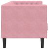 vidaXL 3-personers Chesterfield-sofa med bolsterpuder fl&oslash;jl pink