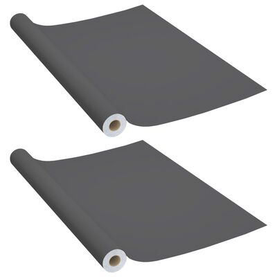 vidaXL selvklæbende møbelfolie 2 stk. 500x90 cm PVC grå