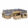 vidaXL sofas&aelig;t til haven 8 dele med hynder polyrattan beige