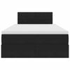 vidaXL Opbevaringsseng med madras Sort 120 x 190 cm Fløjl
